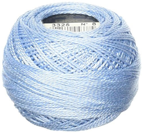 DMC Size 8 Cotton Perle Thread - 3325 Blue - per Pack of 10
