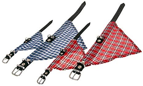 Karlie Rondo mit Halstuch, Hundehalsbänder, Leder, Stoff, Rot, 32 x 1 cm