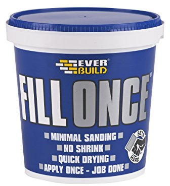 Everbuild Fill Once Ready Mixed Filler, Quick Drying, White, 650ml | Made With Expanded Mirco-Sphere Technology
