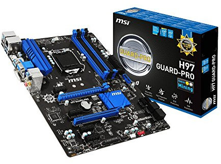 MSI H97 GUARD-PRO Intel LGA1150 H97 ATX Motherboard (4x DDR3, 6x USB3.0, 6x USB2.0, GBE, LAN, DVI, VGA, DP)