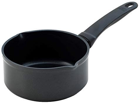 KUHN RIKON 31273 Easy Aluminium Induction Milk Pan, 16 cm / 1.4 litres, Black 16cm, 1.4 liters