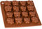 Pralinenform mit Elefanten, Silikonform 16 kleine Jumbos, Silikonform, Party-Eiswürfel, Backform, Geschenkidee, Schokolade, Pralinen, Geburtstag, Kuchen, basteln, Süßigkeit, Farbe: Braun