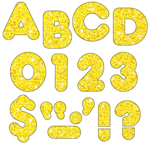 TREND enterprises, Inc. Yellow Sparkle 4 Casual UC Ready Letters