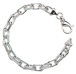 Ankerkette Armband, 8mm - echt 925 Silber, Länge 17-25cm …
