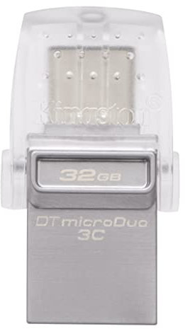 Kingston DataTraveler microDuo 3C DTDUO3C/64GB USB 3.0/3.1 Type-A e Type-C,Argento