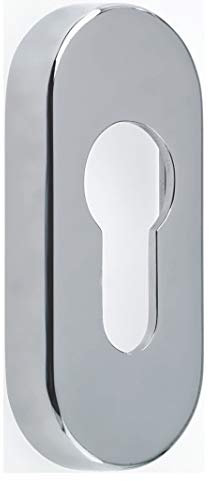 Mila Escutcheon Patio Door Euro Cylinder Cover Plate Chrome