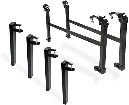Set mit 4 Bettbeinen für Bettkasten, Lattenrost für obere Betthälfte und 2 klappbare Beine für Lattenrost für untere Betthälfte - Bett 90 cm, mit Lattenrostrohr 40 x 30 - Cuens