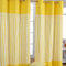 Homescapes dekorativer Vorhang Ösenvorhang Dekoschal Thick Stripes im 2er Set, gelb weiß, 137 x 228 cm (Breite x Länge je Vorhang), 100% Reine Baumwolle