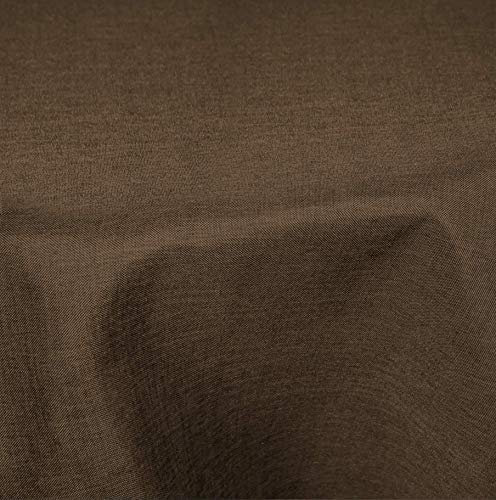 Tischdecke oval 160x220 cm Struktur Leinen-Optik beschichtet Wasser und Schmutz abweisend Lotuseffekt #1083 (braun)