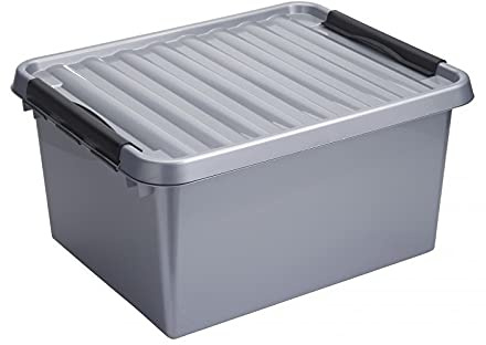 6 x SUNWARE Q-Line Box - 36 Liter - 500 x 400 x 260mm - silber/schwarz