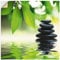 ARTland Wanddeko Wandtattoo selbstklebende Vinylfolie 70x70 cm Wellness Asien Zen Steine See Wasser Blätter Pflanze T5UJ