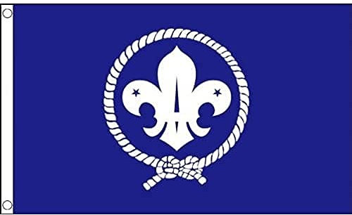 AZ FLAG - Drapeau Scouts Bleu - 90x60 cm - Drapeau Du Scoutisme 100% Polyester Avec Oeillets Métalliques Intégrés - Pavillon 50 g