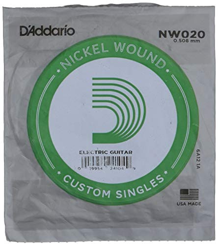 D'Addario NW020 Nickel Wound Single String for guitar - .020 Gauge