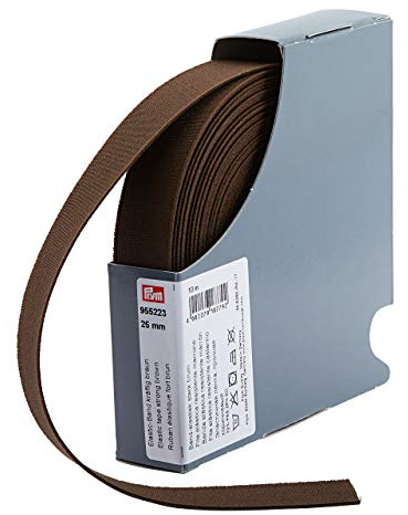 Prym Elastic Band Strong 25 mm Brown, 72% Polyester, 28% ED