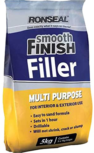 Ronseal RSLMPWF5KG 5Kg Multi-Purpose Interior Wall Powder Filler with Smooth Finish