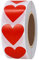 Hylabelest selbstklebende Etiketten aus Naturpapier, Herz-Motiv, Farbkodierung, 30 mm, Aufkleber, 1.000 pro Rolle rot