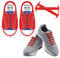 HOMAR Reflektierende Kein Tie Kinder Schnürsenkel - Best in Alternative Shoelaces - Sicherheitsschmutzfester wasserdicht Gummi Shoelaces Perfekt für Sneaker Stiefel Oxford Laufschuhe - Rot
