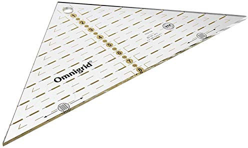 Prym Flottes Dreieck 1/4 Quadrat inch Omnigrid Lineal, Kunststoff, transparent, 5 cm