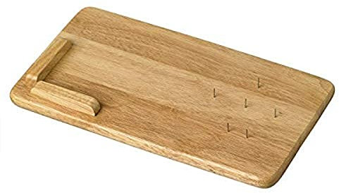 Homecraft Hardwood Bread Board, Assisted living aid, Limited hand control, One-handed use, Steel spikes hold bread or produce, Slip resistant feet for stability. (Eligible for VAT relief in the UK)