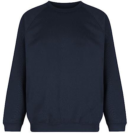 Trutex Unisex Crew Neck Sweatshirt, Blue (Navy), 9-10 Years (Manufacturer Size: 25-27 Chest)