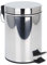 Edelstahl Tretmülleimer silber rund - 20 Liter - Metall Kosmetikeimer in zeitlosem Design - Mülleimer Treteimer Abfalleimer klein mit entnehmbarem Inneneimer für Bad Küche