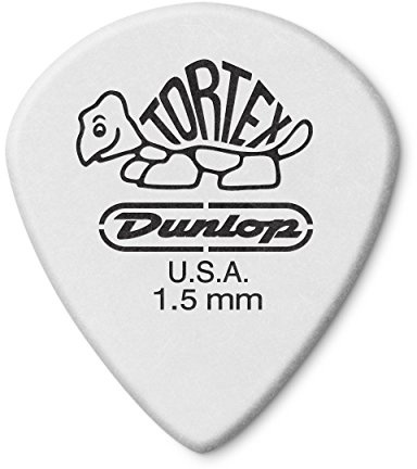 Jim Dunlop 478P 1.5mm Tortex Jazz III Guitar Pick - White (Pack of 12)