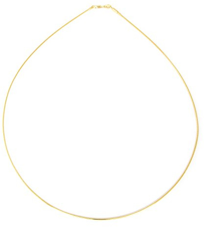 Collana Collanina Bracciale Girocollo Catena Catenina Omega Serpente Fine 1mm Argento 925 Placcata Oro 14kt Italiano Uomo Donna Per Bigiotteria Argentato - 30, 35, 40, 45, 50, 55, 60cm