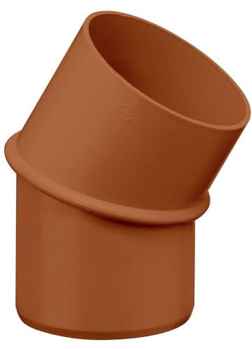 INEFA Regenrohrbogen 30 Grad für Fallrohr, PVC DN100 / 100mm Braun Verbindungsstück Dachrinnenzubehör, einfache Montage, Made in Germany
