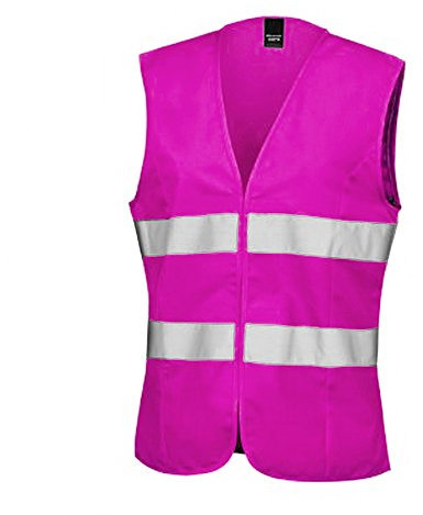 Result Core Damen Hi Vis Weste, Ärmellos (L) (Neonpink)