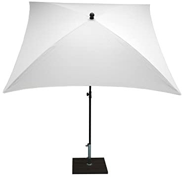Maffei Art 136q Kronos Parasol carré cm 200x200, Tissu PolyMa résistant à l'eau, Made in Italy. Couleur Blanc