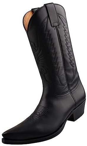 Sendra Stivali da cowboy da uomo, Nero , 44 EU