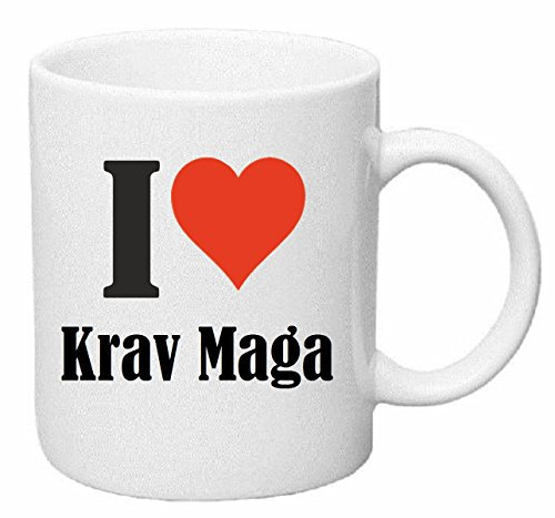 Tasse de Café Tasse à Thé … Coffee Mug I Love Krav Maga Hauteur 9 cm de Diamètre 8 cm Volume 330 ml Le pour leur Partenaire - Collègue - Amis