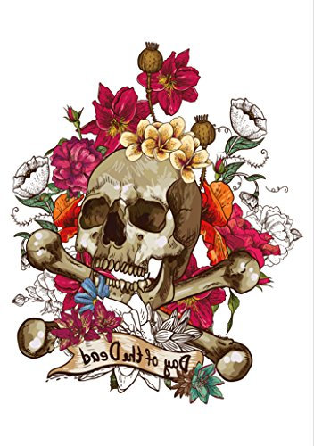 Tatto Tättowierung echter Look Skin Totenkopf Rosen Dragon Buddha - Model (Bones&Roses)