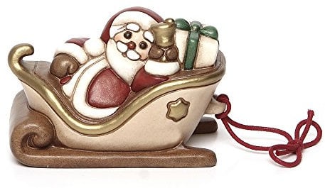 THUN® - Slitta di Babbo Natale Piccola - Soprammobile da Collezione - Ceramica - I Classici