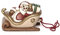 THUN® - Slitta di Babbo Natale Piccola - Soprammobile da Collezione - Ceramica - I Classici