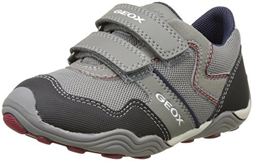Geox Jungen JR ARNO A Low-Top, Grau (Grey/dk Redc1102)