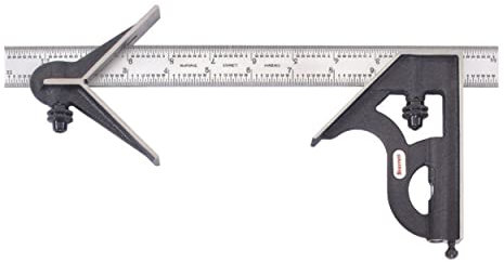 Starrett C11H-12-4R Kombi-Vierkant mit Vierkantkopf 12, 4R Grad, Klinge aus satiniertem Chrom