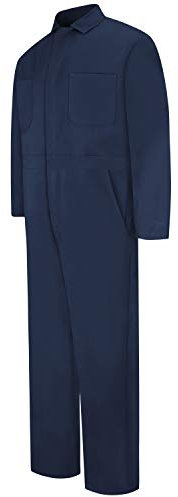 Red Kap Herren-Overall aus Baumwolle mit Druckknopfverschluss, übergroße Passform, langärmelig, Marineblau, 54 Tall