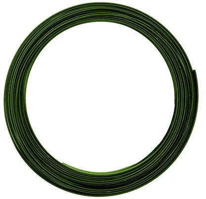 Vaessen Creative Filo di Ferro Modellabile Piatto da 5 m x 1 mm x 5 mm Dark Green – Filo Flessibile per Creazioni Floreali, Realizzazione di Gioielli e Modellismo