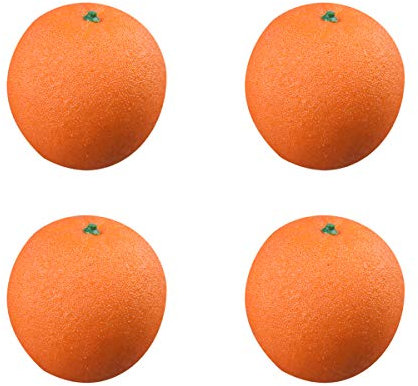 EQLEF Simulación de la Fruta, Frutas Artificiales Naranja para la decoración (4pcs Naranja)