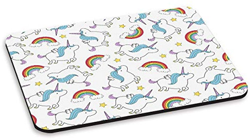 Licorne et Rainbows Motif Tapis de Souris PC Ordinateur