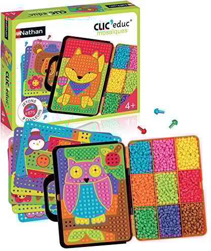 Nathan -Clic educ Mosaic Colour Lernspiel von 4—6 Jahren, 31607, mehrfarbig