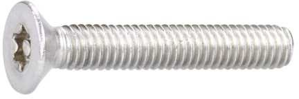 Reidl Sicherheitsschrauben Senkkopf metrisches Gewinde PIN Torx 4 x 12 mm A2 blank 100 Stück