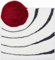 Grund COLANI Exklusiver Designer Badteppich 100% Polyacryl, ultra soft, rutschfest, ÖKO-TEX-zertifiziert, 5 Jahre Garantie, Colani 2, WC-Vorlage o.A. 60x60 cm, weiss