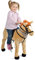 Pink Papaya Stehpferd zum draufsitzen | 75cm Spielpferd zum Reiten Marie | Pferd zum Reiten für Kinder mit Sound | Sattel Pferd