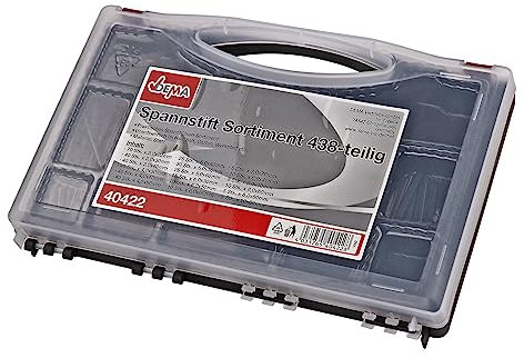 Stahl Spannstift Spannhülsen Stifte Hülsen schwarz-brüniert Sortiment 438-tlg