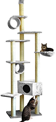 Silvio Design Katzen-Kratzbaum Cherry grau, ca. 50x80x260 cm