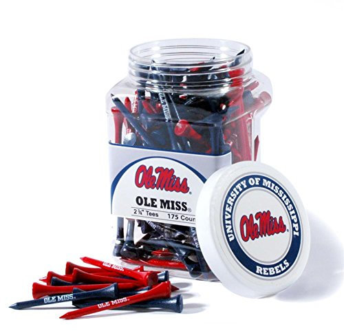 TEAM GOLF NCAA Ole Miss Rebels Golf-Tees, 6,5 cm, 175 Stück, reguläre Größe, mehrere Teamfarben