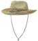Hutshopping Santiago Western Hut Damen/Herren - Cowboyhut aus 100% Stroh - Strohhut hergestellt in Italien - Sonnenhut in L 59 cm - Westernhut mit Kinnband