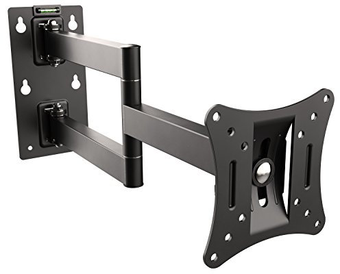 RICOO Monitor Halterung Wandhalterung Schwenkbar Bildschirmhalterung Monitorhalterung für 17-33 Zoll Flach Monitor-Arm Neigbar S2911 Computer Curved PC Bildschirm Wand-Halter VESA 75 x 75-100 x 100